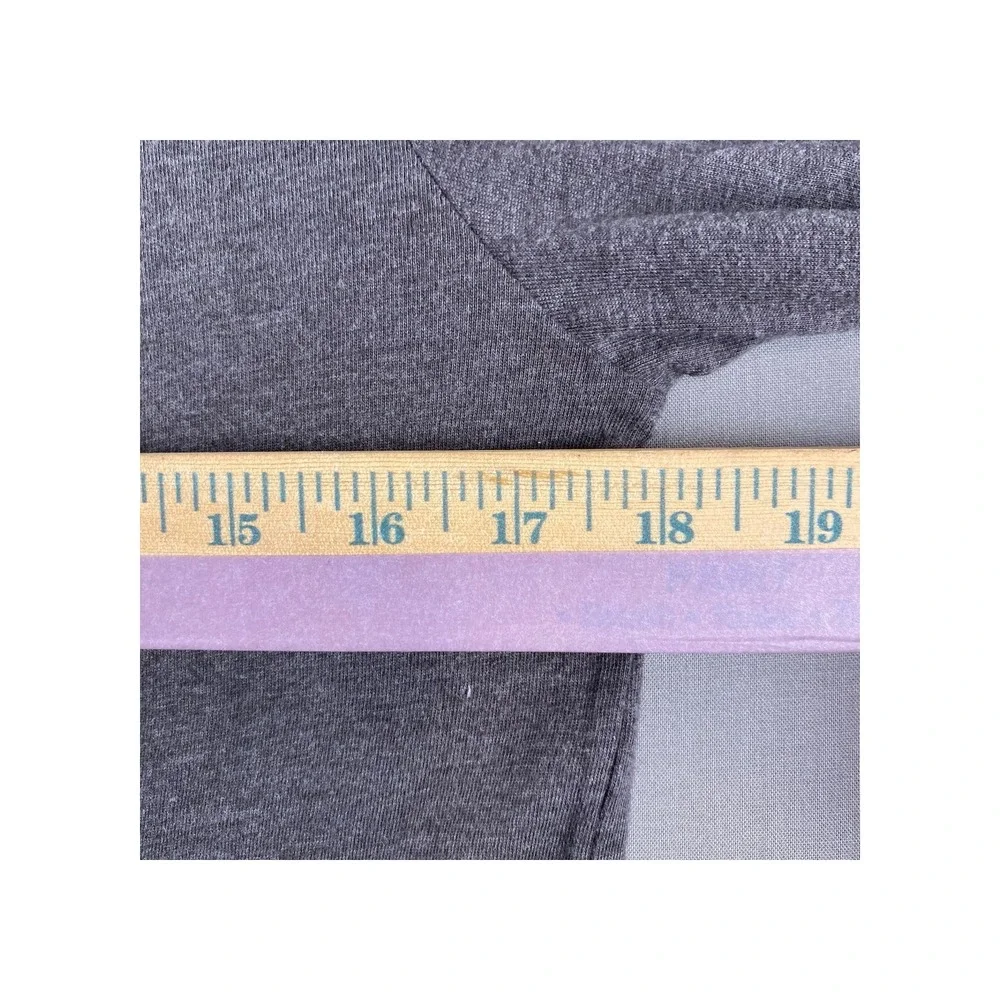 Converse All Star Long‎ Sleeve Graphic T Shirt Gray Blue Kids Youth L 12 13 yrs